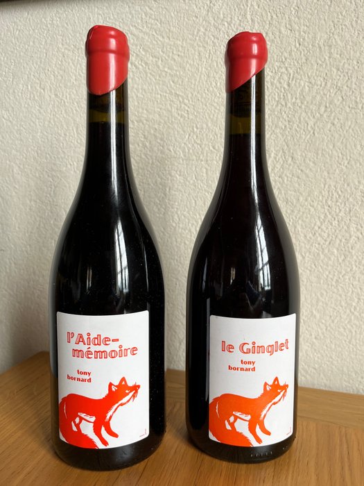 Tony Bornard: 2020 L’Aide-Mémorie, Pinot Noir & 2021 Le Ginglet, Trousseau - Jura - 2 Flasker  (0,75 l)