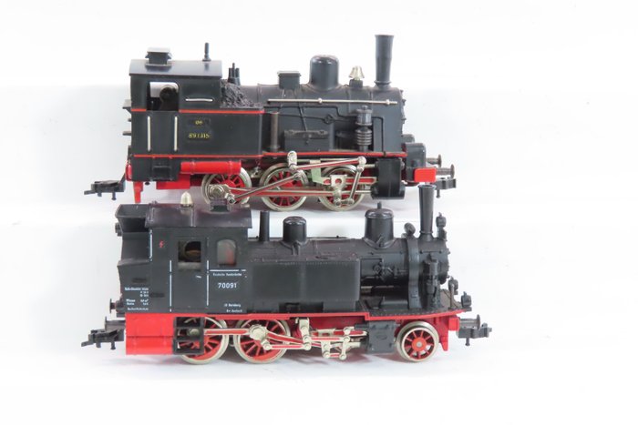 Fleischmann H0 - 1315/1316 - 煤水車 (2) - BR 89 和 BR 70 - DB