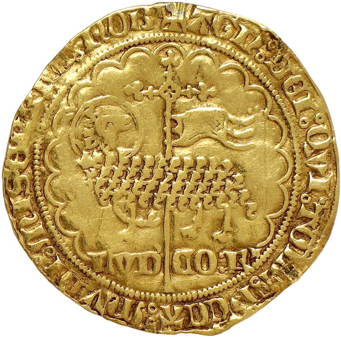 Bélgica - Flandres (Condado da). Louis II de Male / Lodewijk II van Male. Mouton d'Or n.d. (1356-1364) - Ghent or Mechelen