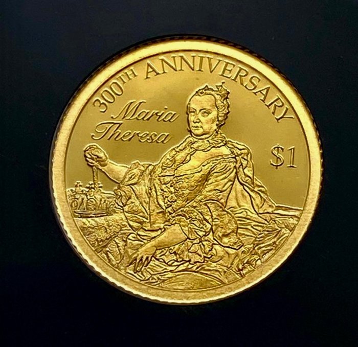薩摩亞. 1 Dollar 2017300 Anniversary Maria Theresa, Proof  (沒有保留價)