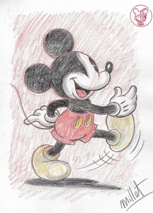 Millet - 1 Watercolour - Mickey Mouse - Vintage Style