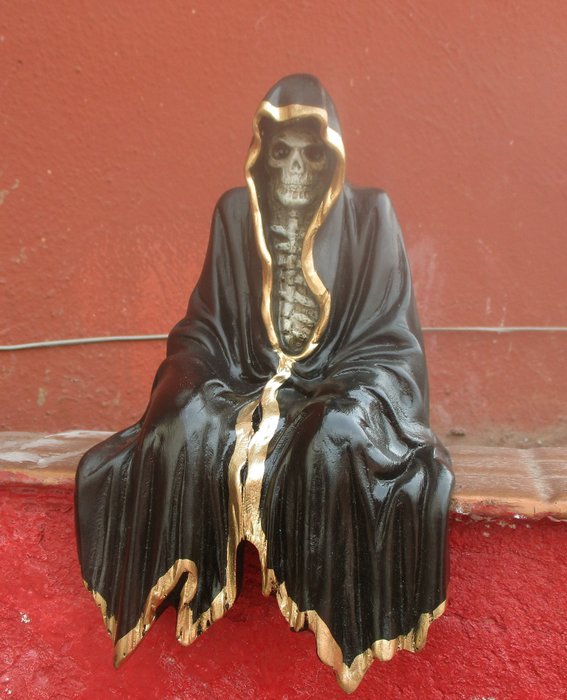 gesigneerd JR - 小雕像 - Santa Muerte - 樹脂