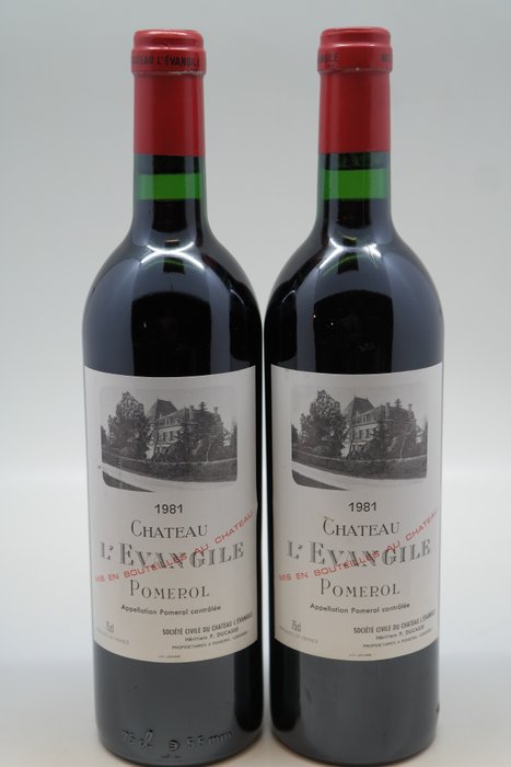 1981 Chateau L'Evangile - Πομερόλ - 2 Bottles (0.75L)