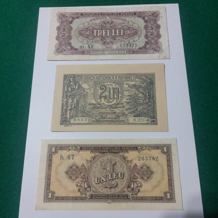 Romania. - 4 banknotes - various dates  (Ingen reservasjonspris)