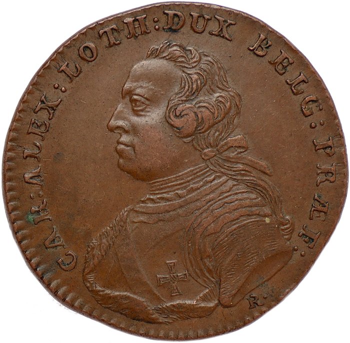 Austriacka Holandia - Reconstruction of the Abbey of Forest - Brussels Mint - by J. Roettiers - Pamiątkowy żeton - 1764