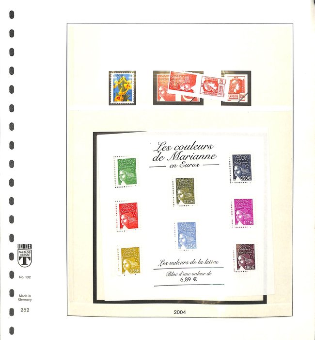 Francja 2004 - Ładna kolekcja na stronach Lindnera - zobacz 17 zdjęć