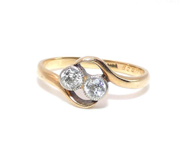 χωρίς τιμή ασφαλείας - Δαχτυλίδι - 18 καράτια Κίτρινο χρυσό Διαμάντι 