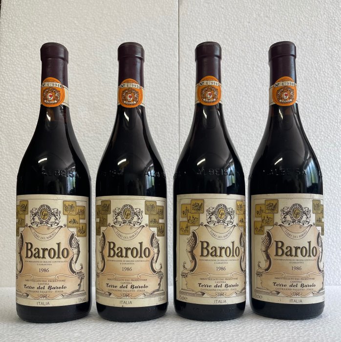 1986 Terre del Barolo - Barolo - 4 Flasker  (0,75 l)