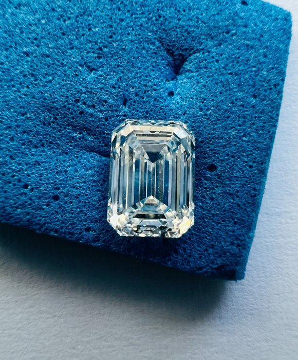 1 pcs Diamante - 0.60 ct - Smeraldo - E - VS1, *No Reserve Price* *VG*