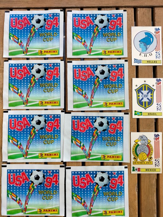 Panini - World cup 94 - 3 badges + 8 Booster pack