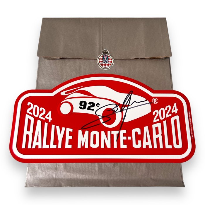 Automobile Club de Monaco - Urheilulaatta - 92e Rallye Automobile Monte-Carlo 2024 - WRC - allekirjoittanut Sébastien Ogier - Alumiini