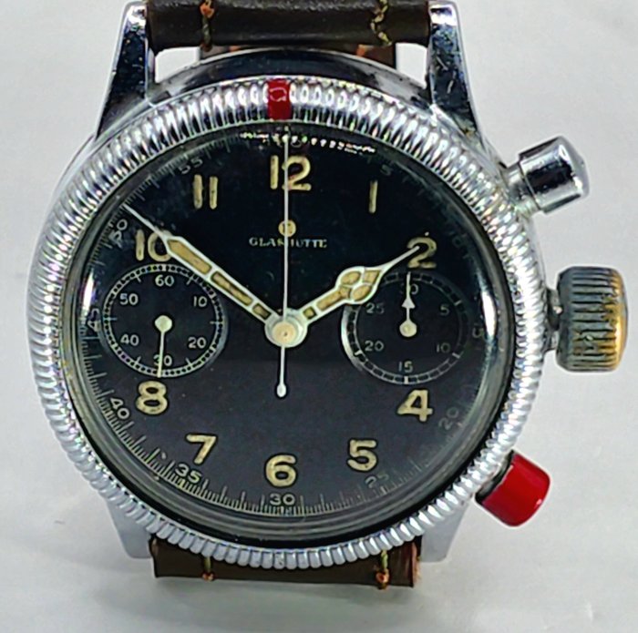 Tutima Glashütte - Deutsche Fliegerchronograph. - Flyback - Kaliber 59 - Heren - Duitsland 1941