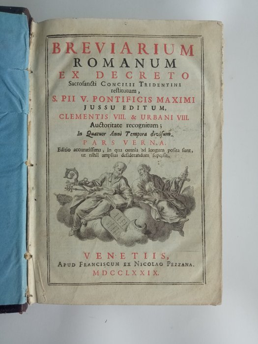 Apud Franciscum Ex  Nicolao Pezzana - Breviarium Romanum - 1779