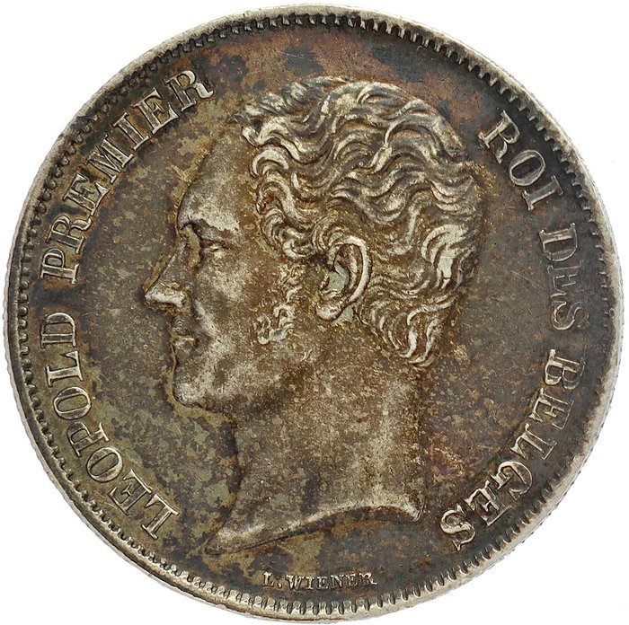 Belgia. Leopold I (1831-1865). 2 1/2 Francs 1849 - small head type