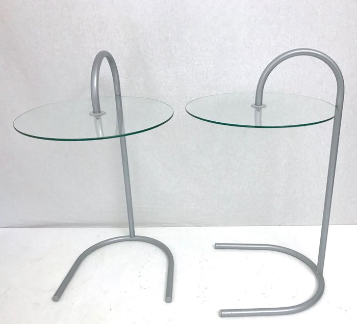 Ikea - 边桌 (2) - 瑞 - 玻璃, 金属