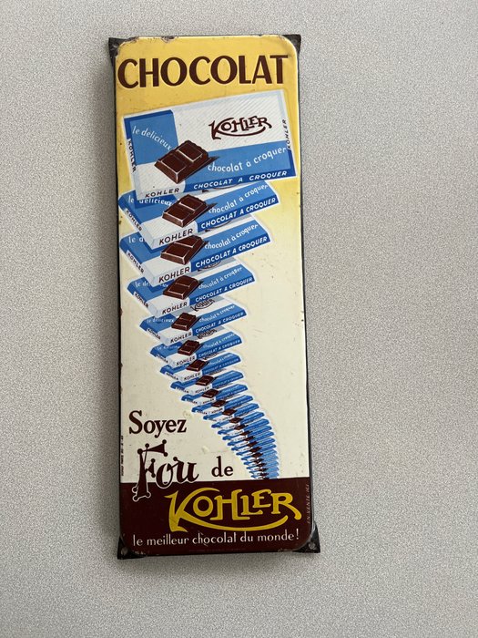 Emaillerie Alsacienne - Plaque émaillée chocolat Kohler
