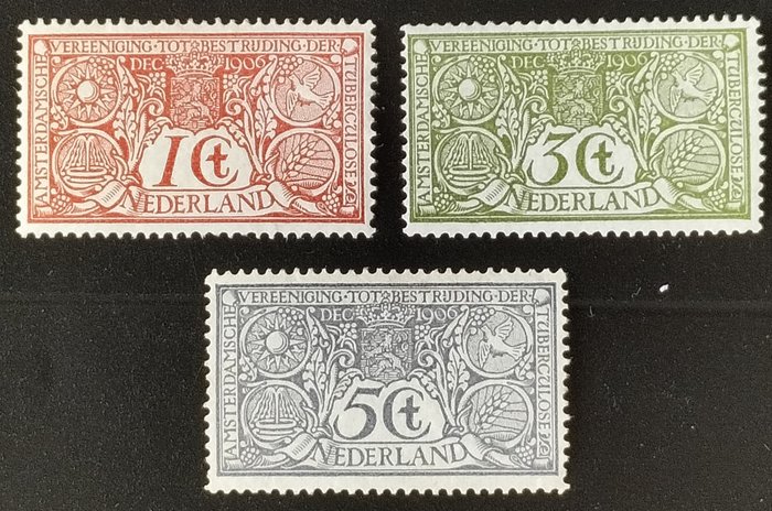 Holandia 1906 - Seria gruźlicy - Nvph 84 - 86