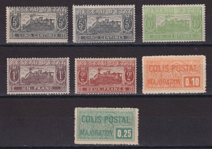 France 1901/1926 - Stamps for postal parcels from No. 9 to No. 78, New** and new*. Very good quality, clean. - Yvert
