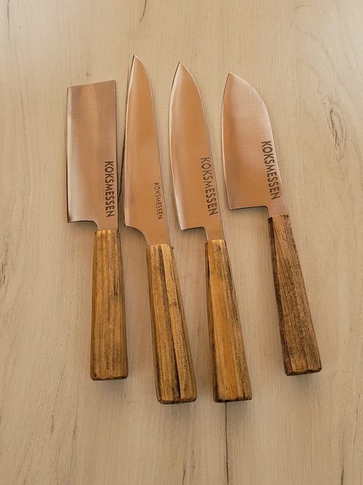 Nóż kuchenny - Chef's knife - Drewno jesionowe i stal wysokiej jakości - Japonia