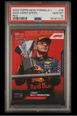 2023 - Topps - Now F1 - Max Verstappen - #36 Red Parallel (64/99) - 1 Graded card - PSA 10