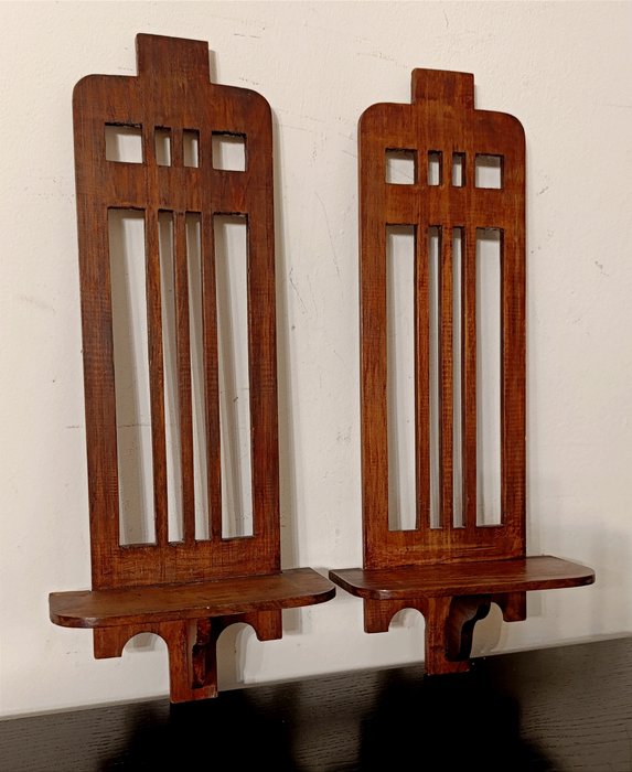 Wandregal - Holz, Set aus zwei Holzregalen