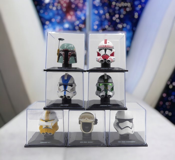 7 Helmets Original Collection, Star Wars - LucasFilm - Figurină - Commander bly, 501st Legion, Hoth Rebel Soldier, Commander Gree, Commander Thire, First Order - Compozit