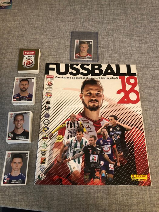 Panini - Fussball 2019/20 - Including #32 Erling Haaland Rookie - Empty album + (304/329) Incomplete loose sticker set