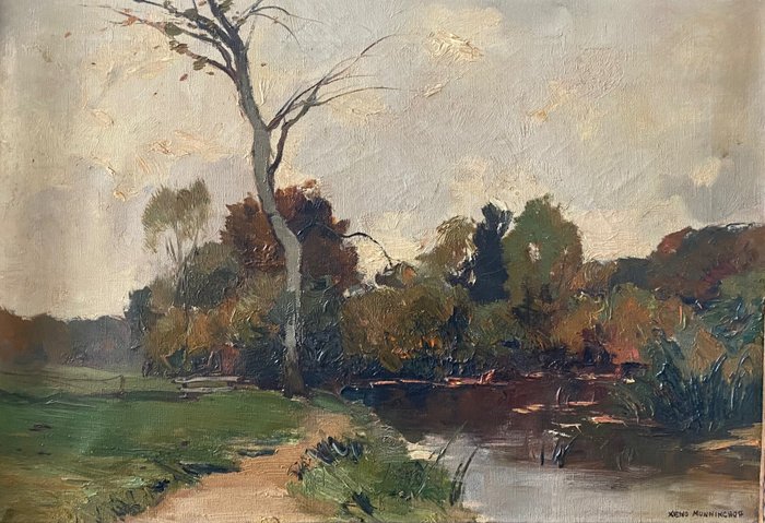 X Munninghoff (1873-1944) - Beekje in het bos