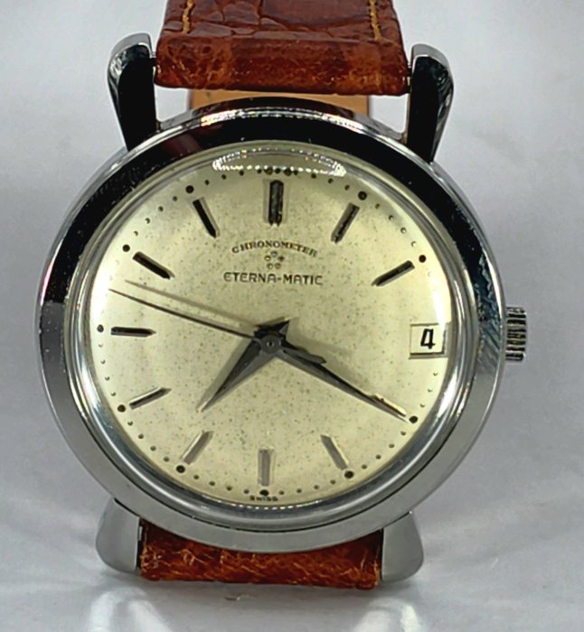 Eterna - Stahllarmbanduhr - Chronometer Eternamatic - Kaliber 1242 UC - Herren - Schweiz um 1950