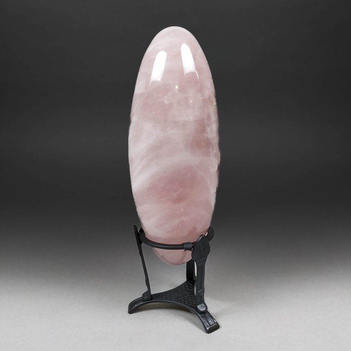 Καταπληκτικός ροζ χαλαζίας Lingam - Ύψος: 20 cm - Πλάτος: 7.8 cm- 1.73 kg