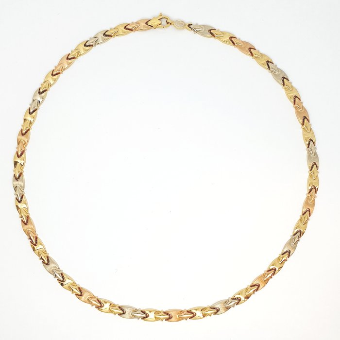 Graziella - Halskette - 18 kt Gelbgold, Roségold, Weißgold
