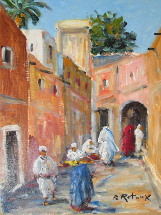 Retaux Bruno (1947) - Ruelle à Marrakech  Maroc