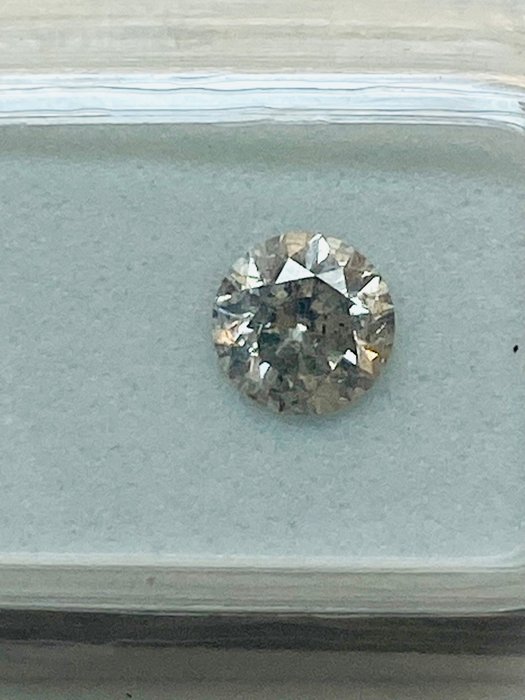 1 pcs 鑽石 - 0.74 ct - 圓形 - I(極微黃、正面看為白色) - SI3