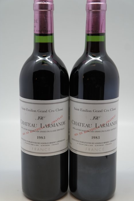 1983 Chateau Larmande - 聖埃美隆 Grand Cru Classé - 2 瓶 (0.75L)
