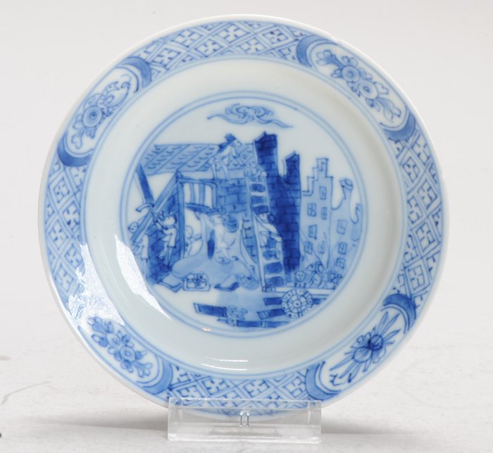 Lautanen - 1690 Kangxi Porcelain Dish Riot of Rotterdam/Kostermann - Posliini