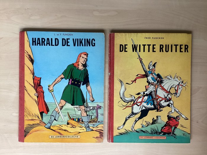 Harald de Viking Lombard Collectie 28 a en 75 - De Witte Ruiter - 2 Album - Ensipainos - 1956/1958