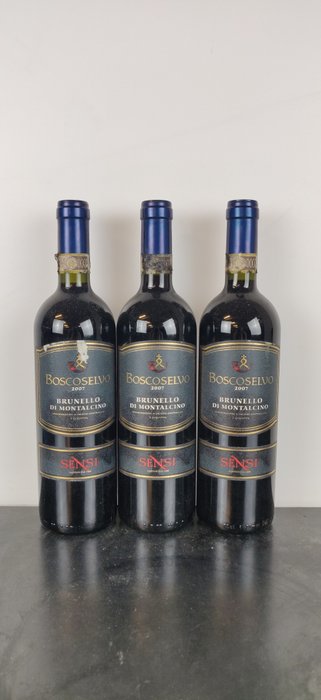2007 Sensi, Brunello di Montalcino Boscoselvo - Toscana - 3 Bottiglie (0,75 L)