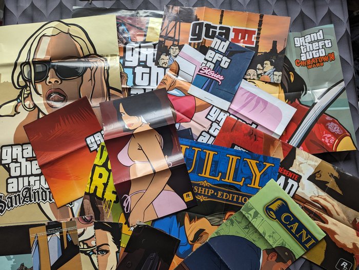 rockstar - 20 GTA  gran theft auto Map posters affiches - ps2 psp Xbox ps3 - Videospill (20)