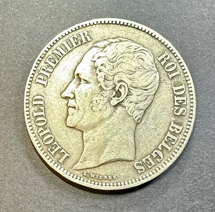 Belgia. Leopold I (1831-1865). 5 Francs 1849  (Fără preț de rezervă)