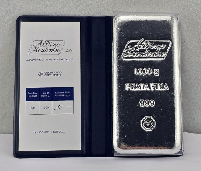 1 kilogram - Silver .999 - Albino Moutinho - NO RESERVE PRICE - Sealed & with certificate  (No Reserve Price)