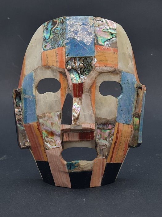 Mexikaner Azteken-/Maya-Maske aus Halbedelsteinen  (Ohne Mindestpreis)