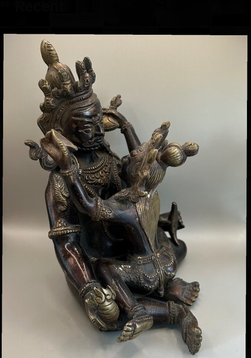 金剛金剛佛像2.3公斤 - 青銅色 - 尼泊爾 - 20世紀末