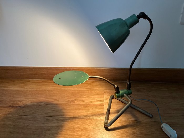 Rare design anni 50 arredo luce - Lampka nocna stołowa - mosiądz, żelazo, aluminium