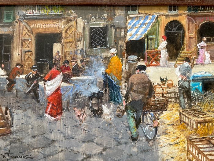 Francesco Tammaro (1939) - Markt in Napoli