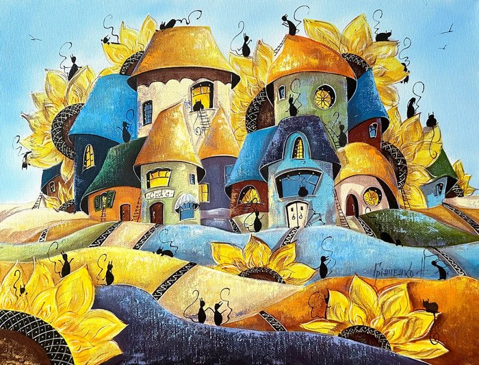 Nataly Grinchenko (XX) - Sunflowers city of cats