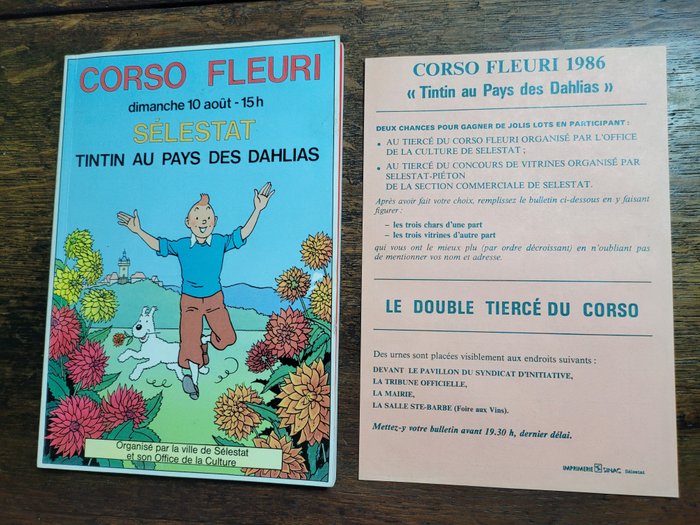 Documento - Corso Fleuri - Tintin au pays des Dahlias - 1986 - Sélestat - B