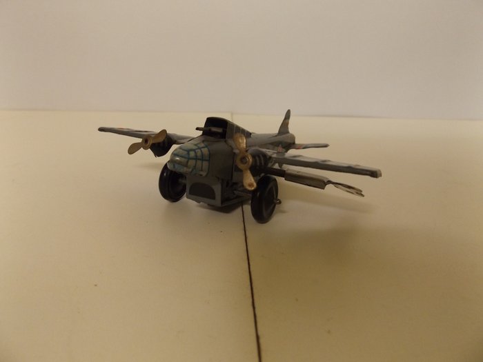 Arnold - Jucărie windd up din tinichea - Avion de luptă B-5 - 1940-1949 - NE. Zona Germania