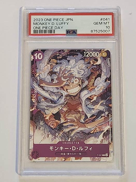 One Piece Card game Graded card - PSA 10 2023 ONE PIECE JAPANESE PROMOS 041 MONKEY D. LUFFY ONE PIECE DAY - monkey d luffy - PSA 10