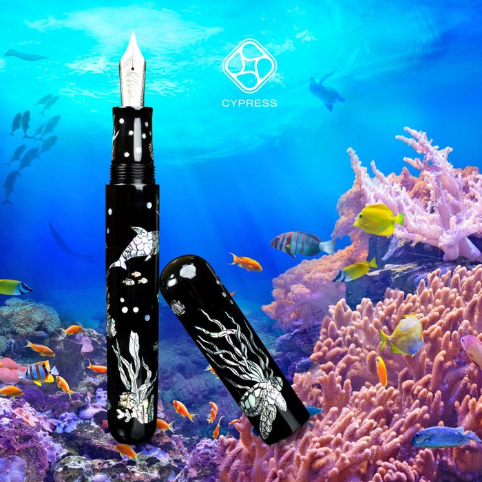 Cypress - Raden-Sea turtles- special size-3 - Fountain pen