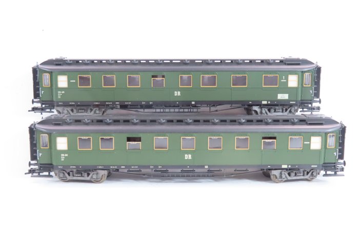 Fleischmann H0轨 - 5782/5783 - 模型火车客运车厢 (2) - 2节特快列车车厢 - DR (DDR)
